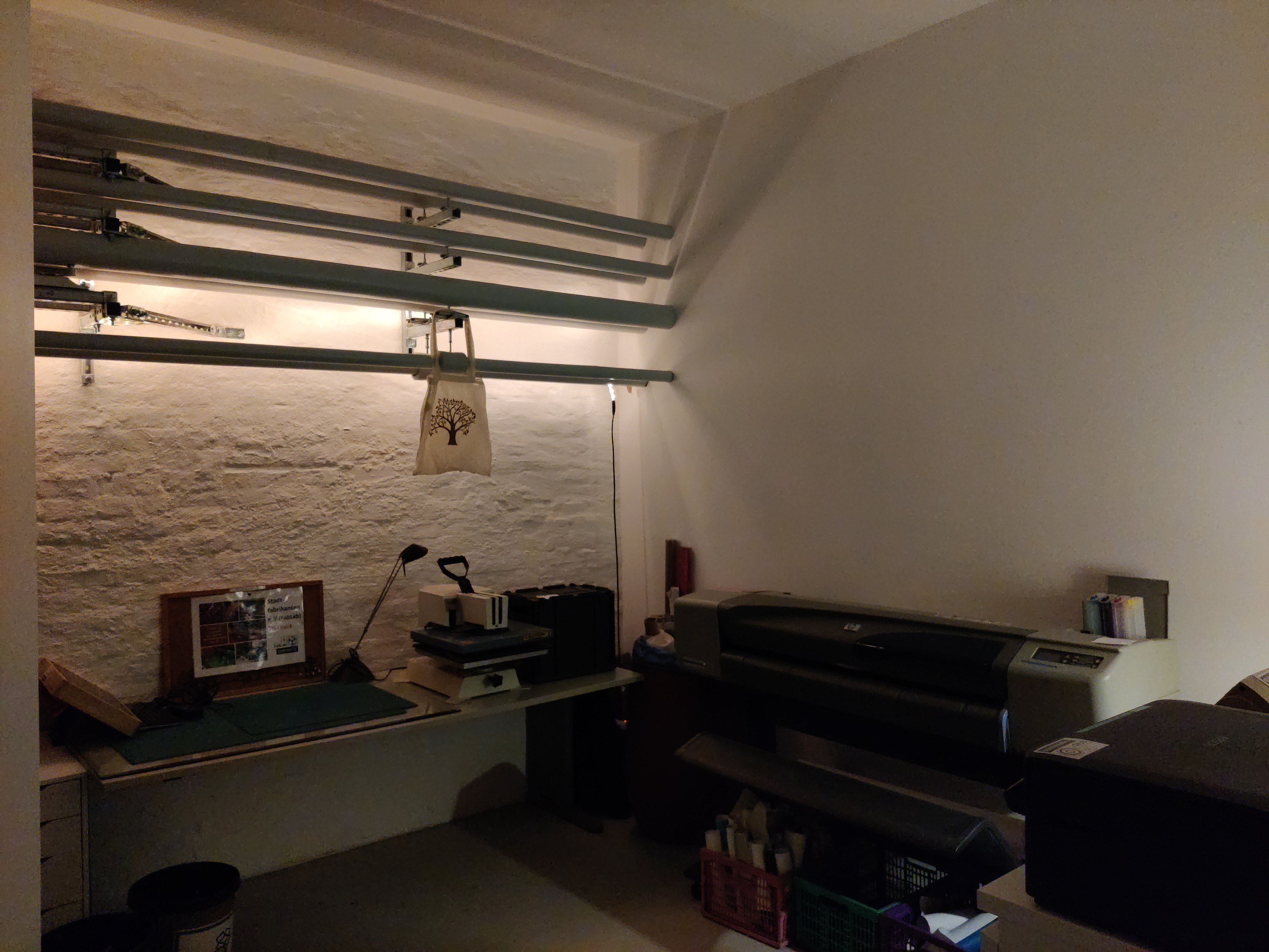 Transferpresse und A0 Drucker (DesignJet 500)