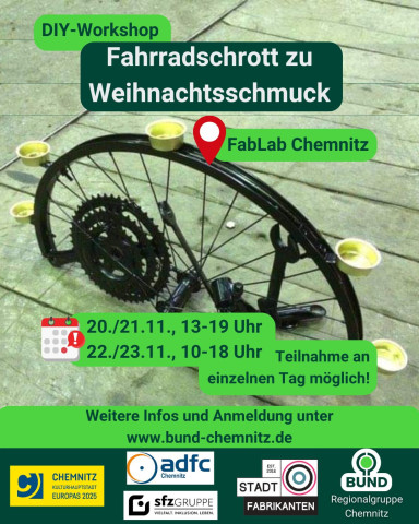 Fahrradschott zu Weihnachtsschmuck
